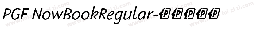 PGF NowBookRegular字体转换